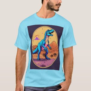 Neon Desert T-Rex Retro Vibes. T-Shirt