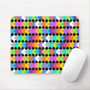 Neon Diamonds Mouse Pad