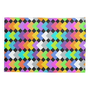 Neon Diamonds  Pillowcase