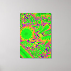 Neon Dichroic Psychedelic Canvas Print