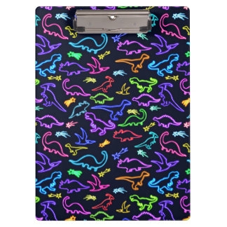 Neon Dinosaurs Clipboard