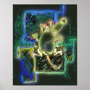 Neon Dog Poster