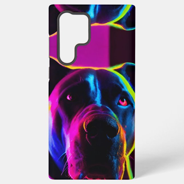 neon dog samsung galaxy s22 ultra case (Back)