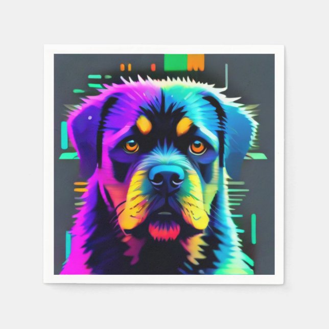 Neon Doggie Napkin (Front)