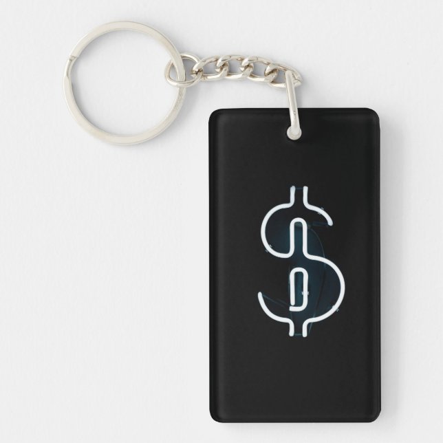 Neon dollar sign key ring (Front)