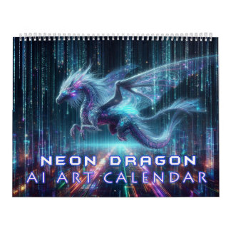 Neon Dragon AI Art Calendar