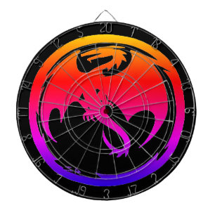 Neon Dragon black dartboard