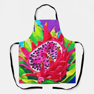 Neon Dragon Fruit Splendour Apron