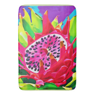 Neon Dragon Fruit Splendour Bath Mat