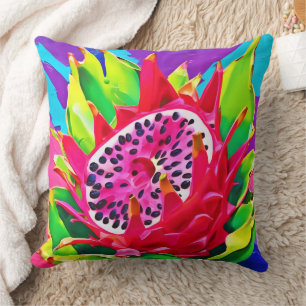 Neon Dragon Fruit Splendour Cushion