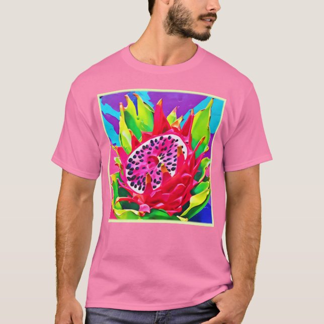 Neon Dragon Fruit Splendour T-Shirt (Front)