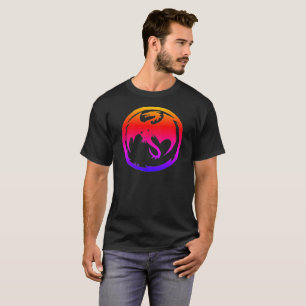 Neon Dragon men black T-shirt