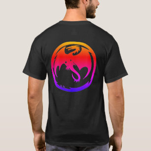 Neon Dragon men black T-shirt back