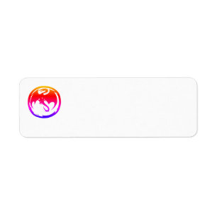 Neon Dragon white return address labels