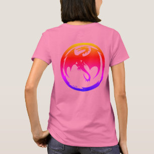 Neon Dragon women pink t-shirt back