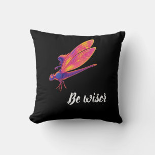 Neon Dragonfly – Aesthetic Nature Transforma Cushion