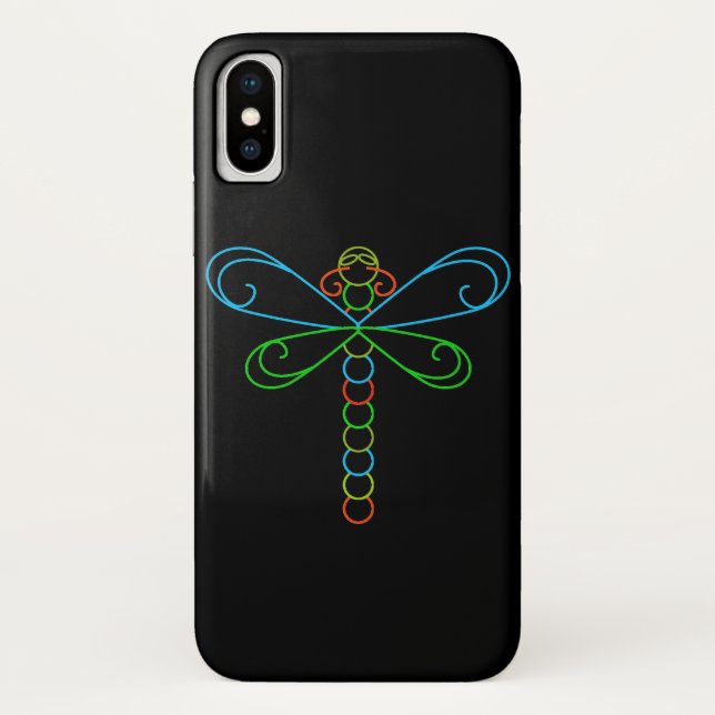 Neon Dragonfly Case-Mate iPhone Case (Back)