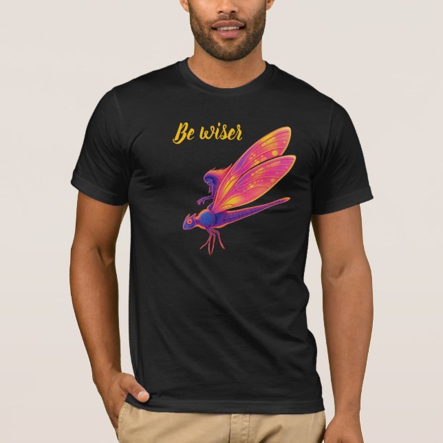 Neon Dragonfly Shirt – Aesthetic Nature Transforma (Front)