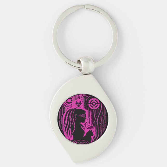 Neon Dread Protocol Key Ring (Front)