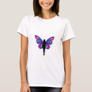 Neon Dream Butterfly Wings Graphic T-Shirt