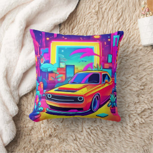 Neon Dream Car Escape Cushion