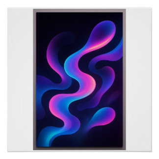 Neon Dreams Abstract Posters| Modern Colorful Poster