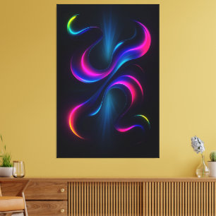 Neon Dreams III Metal Wall Art Modern Abstract