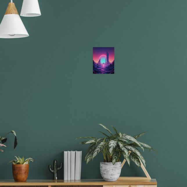 Neon Dreams: Retro Futurism Wall Art (Living Room 1)