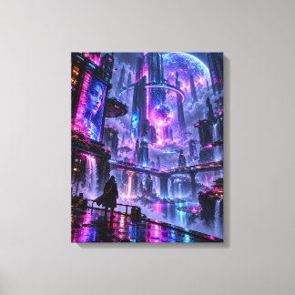 Neon Dreams – The Last Wanderer Canvas Print