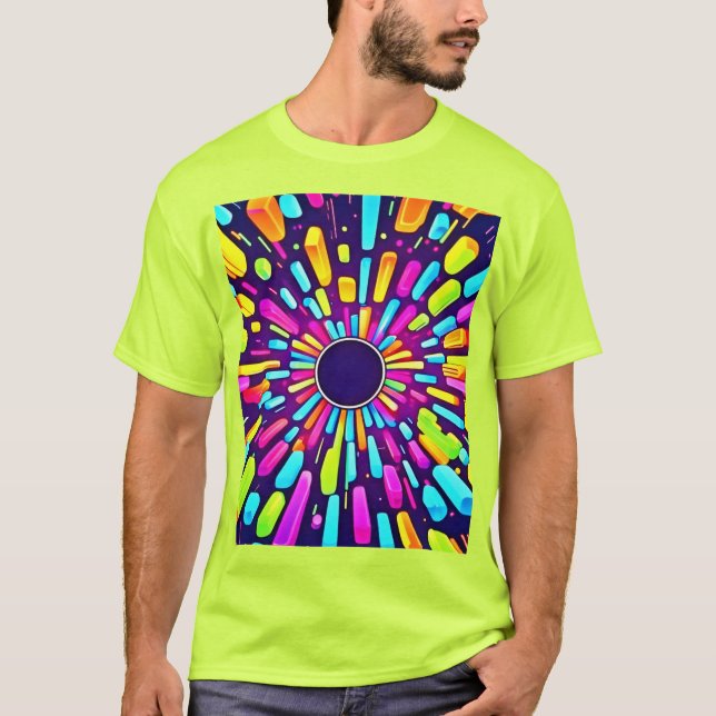 Neon Dreamscape: A Psychedelic Journey T-Shirt (Front)