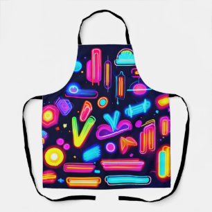 Neon Dreamscape Symphony Apron