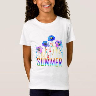 Neon dripping flowers custom T-Shirt