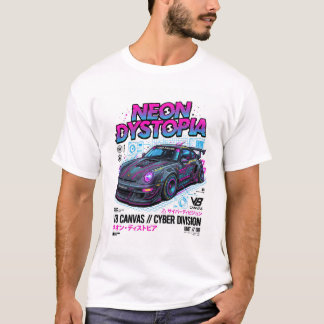 Neon Dystopia Cyberpunk Supercar Streetwear T-Shirt