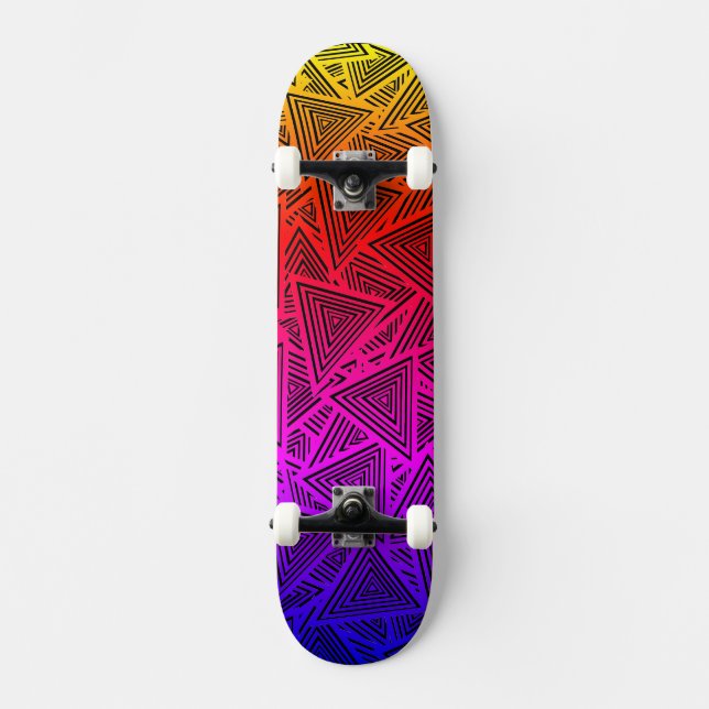 Neon Echo Triangle Pile Skateboard (Front)