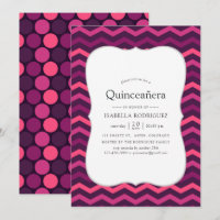 Neon effect purple and pink Quinceanera