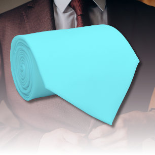 Neon Electric Blue Solid Colour   Classic Tie