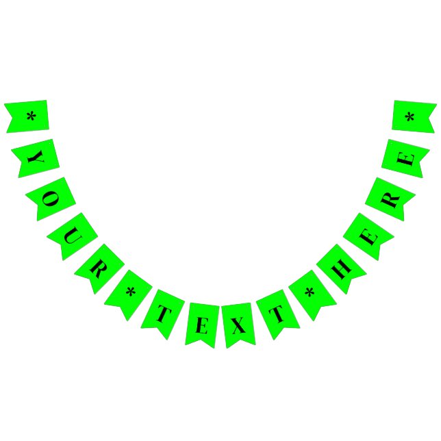 Neon Electric Green Colour | Custom Bunting (All)