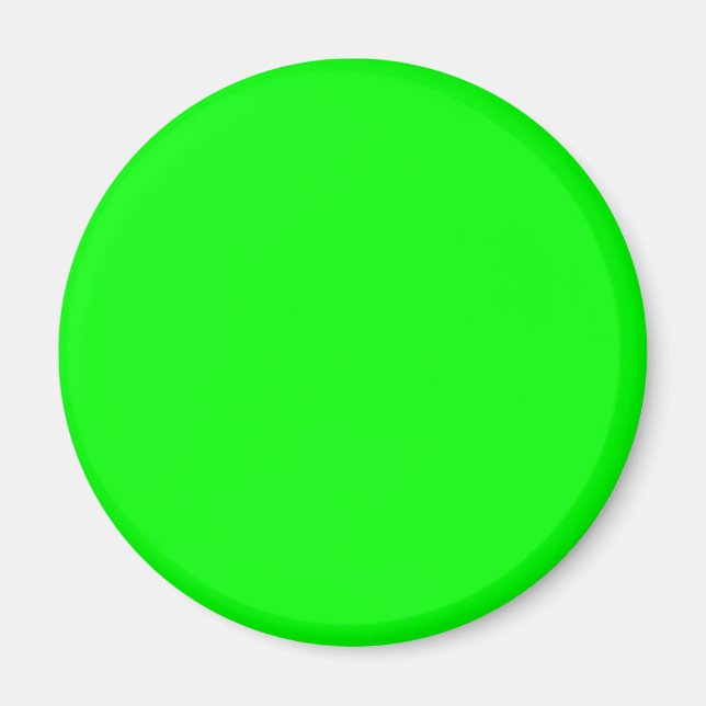 Neon Electric Green Solid Colour | Classic Magnet (Front)