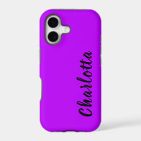 Neon Electric Purple Solid Colour | Personalise
