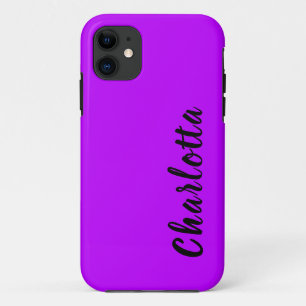 Neon Electric Purple Solid Colour Personalise Case-Mate iPhone Case