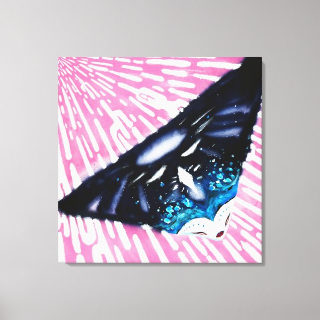 ' Neon Electro Tron Gaia Girl ' Canvas Print (Front)