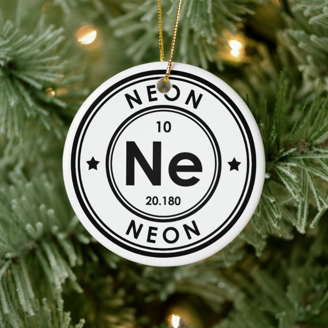 Neon Element Ceramic Ornament (Tree)