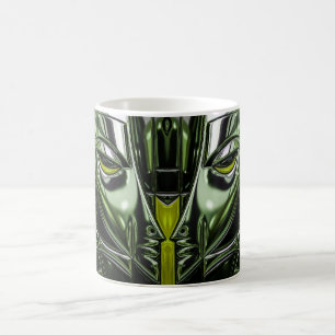 Neon Emerald Metal Face Coffee Mug