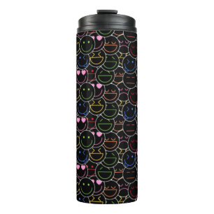 Neon Emoji Vibes Thermal Tumbler