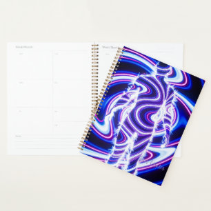 Neon Energy Human Silhouette Planner