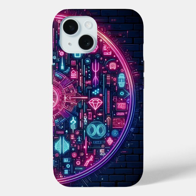 Neon Enigma Case-Mate iPhone Case (Back)