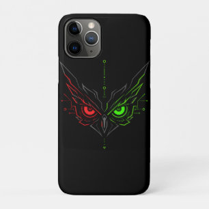 Neon Evil Owl Tech Tribal Cybernetic Art Case-Mate iPhone Case