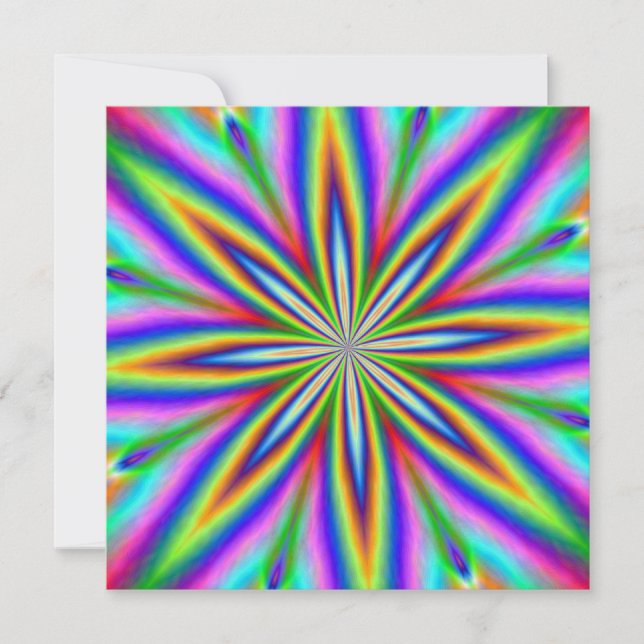 Neon Explosion Invitation (Front)