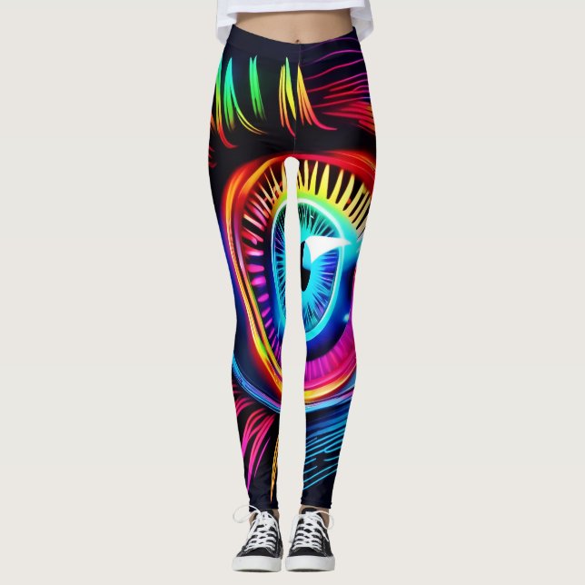 Neon Eye Dream Leggings (Front)