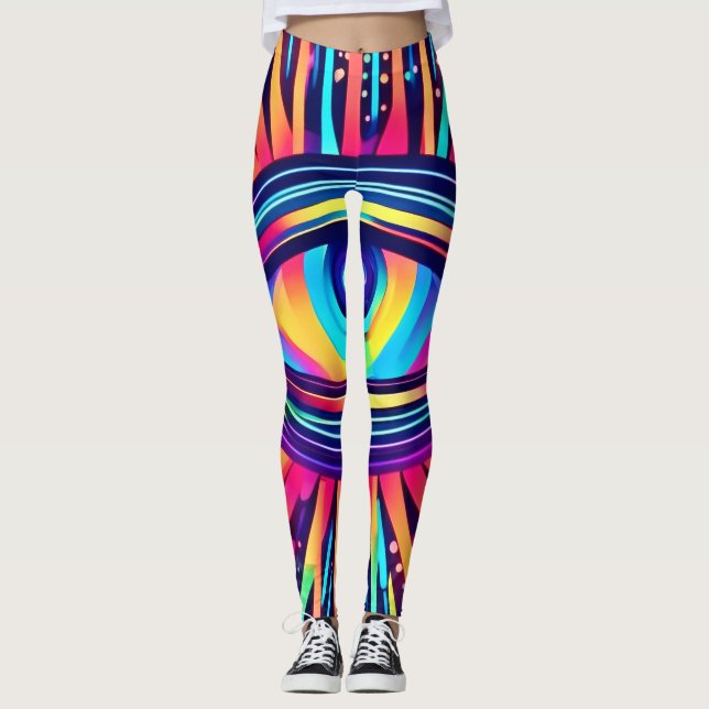 Neon Eye of the Cosmos Leggings (Front)